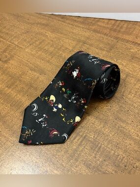 Vtg Looney Tunes Mania Tie Bugs Bunny Tweety 1995